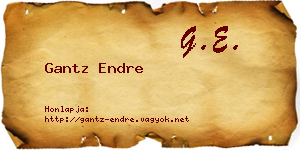 Gantz Endre névjegykártya